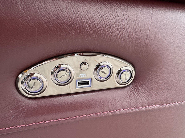 Furniture Village Moreno Power Recliner 3 Seater Sofa Cherry/Burgundy Leather6