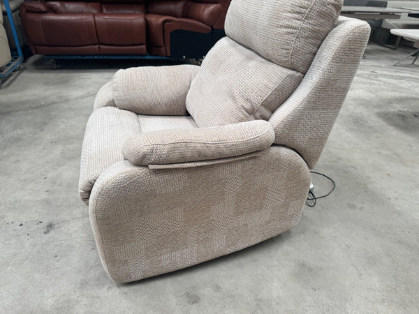 G Plan Kingsbury Power Recliner Armchair In Beige Pattern Fabric9