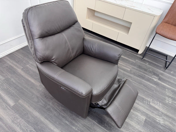FV Lille Dark Brown Leather Armchair Power Recliner10