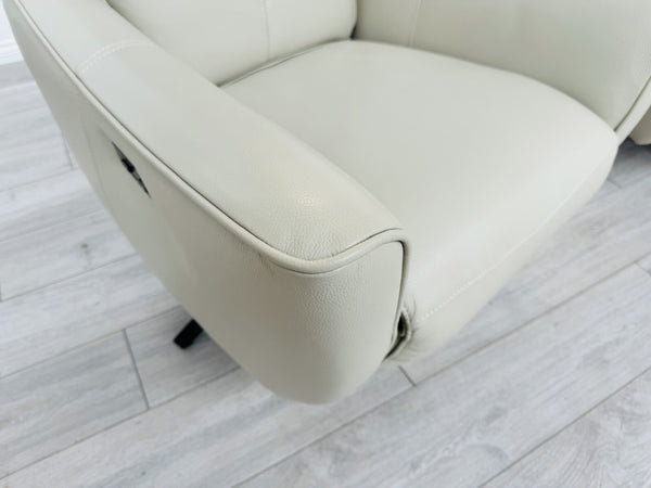 New Gillies Trent TVCH TV Reclining Chair, Feather Grey Genuine Leather RRP£199923