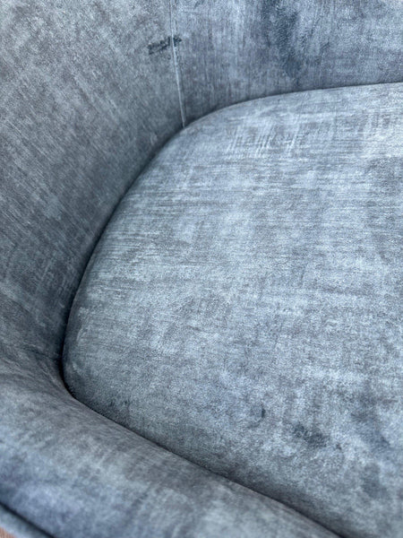 Furniture Village Veja blue velvet swivel dining chair (Pre-sale)4