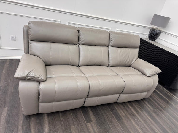 Furniture Village Moreno Power Recliner 3 Seater Sofa Grey Leather1