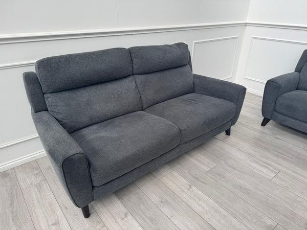 Furniture Village Zen Grey Fabric 3 &2 Seater Sofa Set10