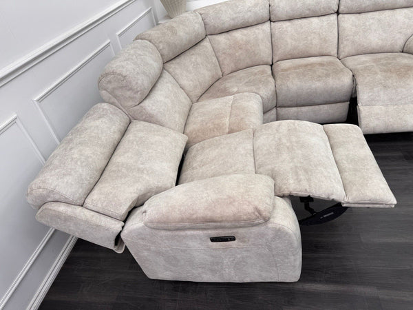 Furniture Village Moreno Power Reclining Corner Sofa In Cream Lux Velvet17