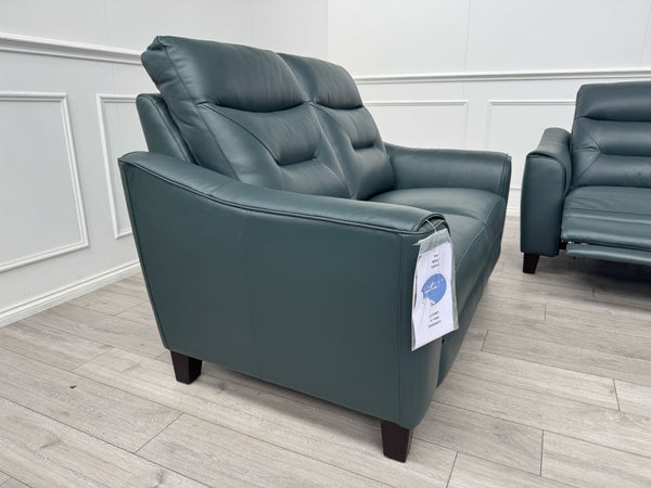 LAZYBOY MONZA STATIC 2 + 3 SEATER POWER RECLINER SOFA SET IN PETROL LEATHER7