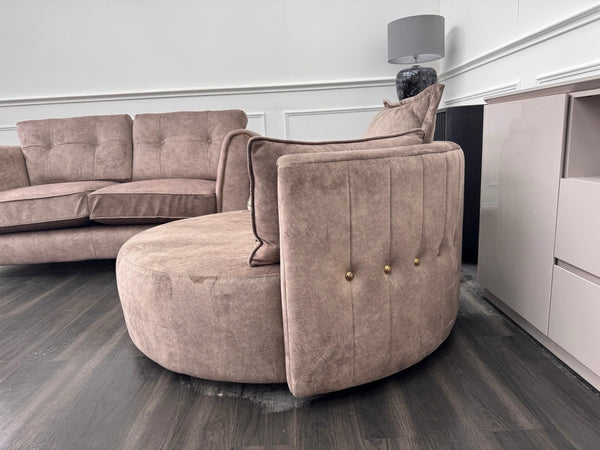 FURNITURE VILLAGE ARIANA 2 Seater Sofa Cuddle Set Classic Back Dapple Chocolate13