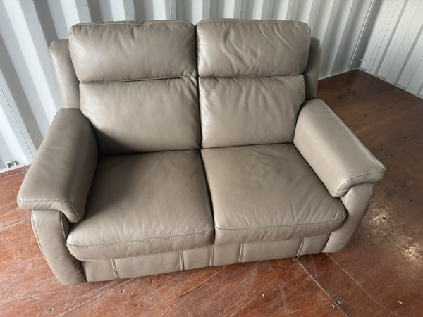Furniture Village 2 Seater Sofa Taupe Leather10