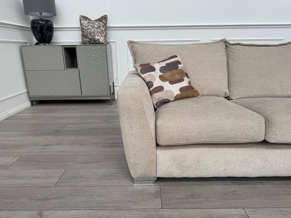 Furniture Village Sofia Beige Fabric Corner Sofa with Chaise End6