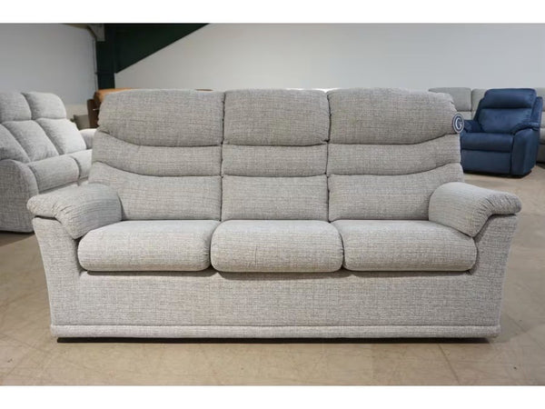 G Plan Malvern loom shale fabric standard 3 seater sofa0