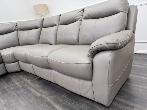 Furniture Village Snug Static L-Shape Corner Sofa In Grey Leather14