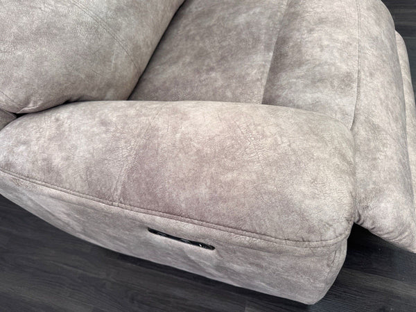 Furniture Village Sloane 3+2 Seater Sofa Set Power Recliner Mink Fabric10