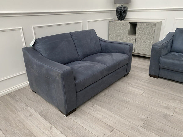 Furniture Village Optimus 3 Seater Sofabed + 2 Seater Sofa Set Navy Microfibre7