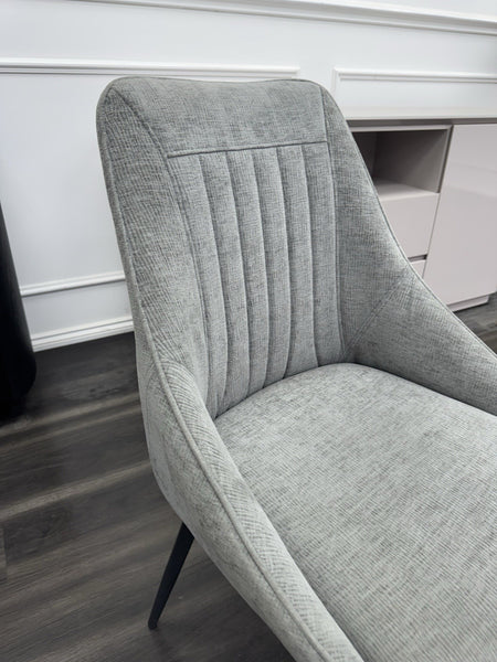 FV Crete Silver Grey Fabric Swivel Dining Chair With Handle set of 6 (Delivery)4