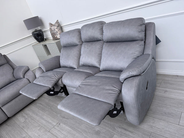 G Plan Kingsbury Charcoal Stingray 3 & 3 Seater Sofa Set Manual Recliners4
