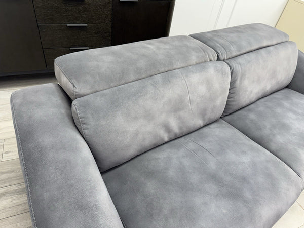 FV Xavier Grey Velvet 3+2 Seater Sofa Set Power Recliners & Headrests6