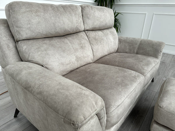 Furniture Village Contempo 2 Seater Sofa Champagne Soft Fabric Fast Delivery8