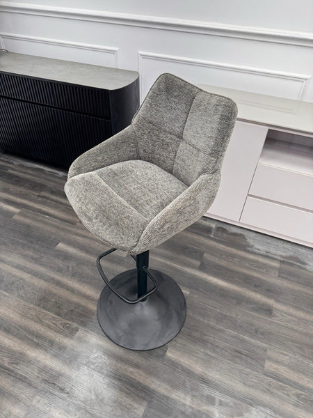 Furniture Village Kiara ash grey fabric swivel dining barstool (Pre-sale)15