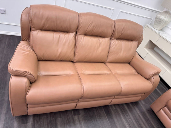 Parker Knoll Boston Dark Taupe Leather Static 3+3 Seater Sofa Set RRP £832013