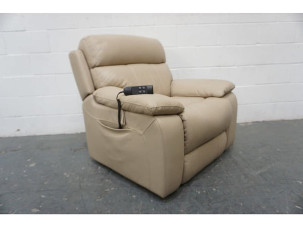 Furniture Village Moreno pebble leather electric Rise & Recline armchair2