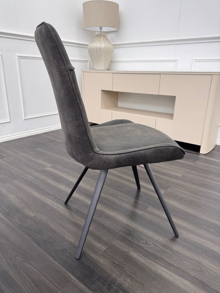 FV Warrior Charcoal Grey Faux Leather Dining Chair (Pre-sale)5