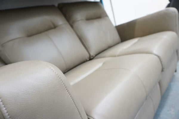 G Plan Austen capri mushroom leather standard 2 seater sofa3