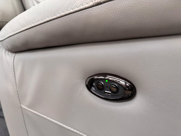 Furniture Village TOUCH 3 Seater Power Recliner Sofa Taupe Leather21