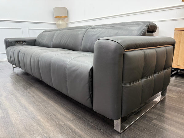 Sofology Marvella Power Recliner Large 4 Seater Sofa Charcoal Leather2