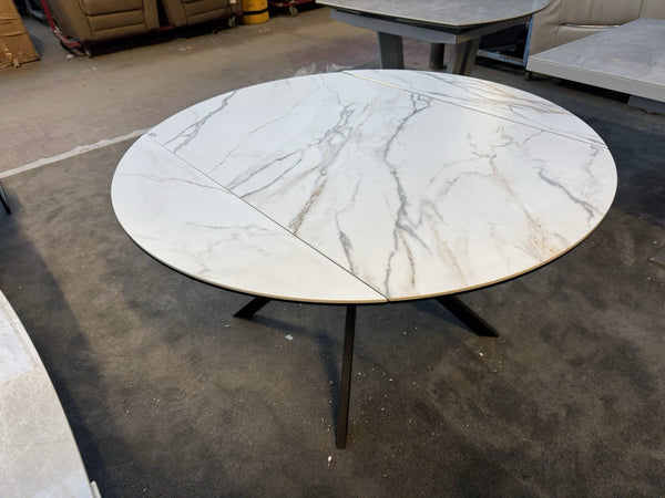 Furniture Village Quattro Swivel Extending Dining Table Oyster ceramic top7