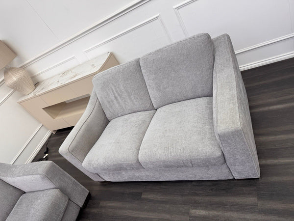 Furniture Village Optimus 3 Seater Sofabed + 2 Seater Sofa Set Grey Fabric3