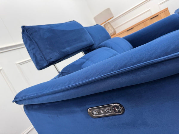 FV Jude 2+2 Seater Sofa Set Power Recliners with Telescopic Headrests Navy Blue12