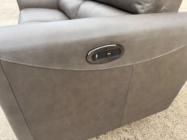 La-Z-Boy Dark Grey Leather 3 Seater Power Recliner Sofa5