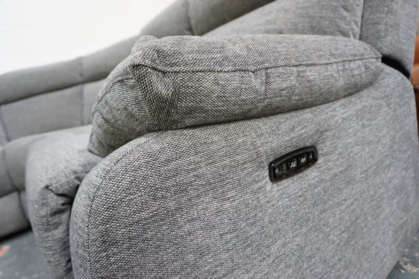 Furniture Village Moreno dark grey mix fabric electric reclining Corner Sofa2