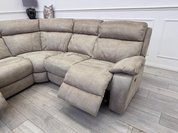 Furniture Village Moreno Power Reclining Corner Sofa In Beige Fabric4