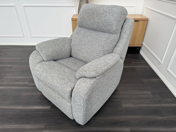 G Plan Kingsbury Power Recliner Armchair Light Grey Fabric RRP £242514