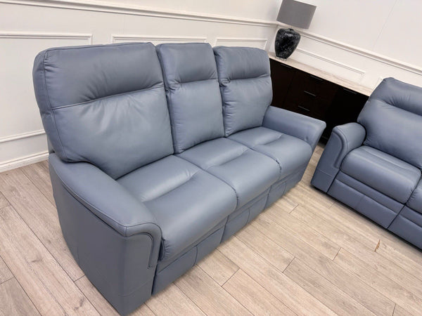 Parker Knoll Hudson 23 Roma Storm Leather Static 3+3 Seater Sofa Set RRP £83208