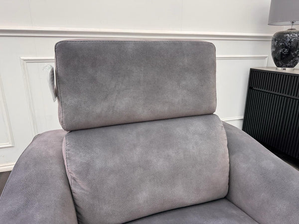 Furniture Village Xavier Fabric Armchair Electric Power Recliner Charcoal Grey6