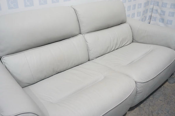 Furniture Village 3 Seater Sofa & Armchair Set Power Recliners Grey Leather1