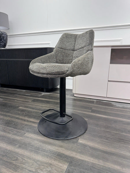 Furniture Village Kiara ash grey fabric swivel dining barstool (Pre-sale)4
