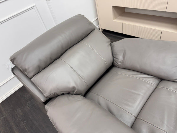 Furniture Village Moreno Grey Leather Armchair Electric Power Recliner6