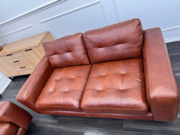 Barker And Stonehouse Houghton 2+2 Seater Sofas Brown Leather8