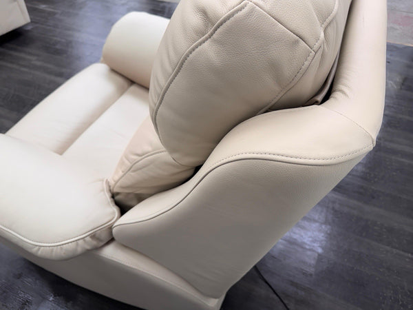 G Plan Kingsbury Beige / Taupe Leather Power Recliner Armchair (Lumbar Support)12