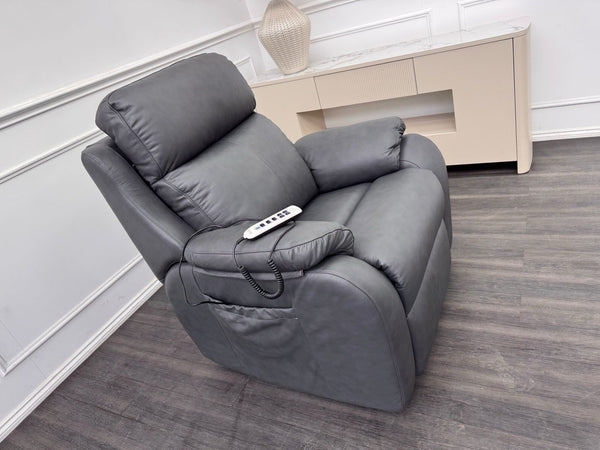 G Plan Kingsbury Cambridge Petrol Blue Power Rise And Recliner Armchair Headrest12