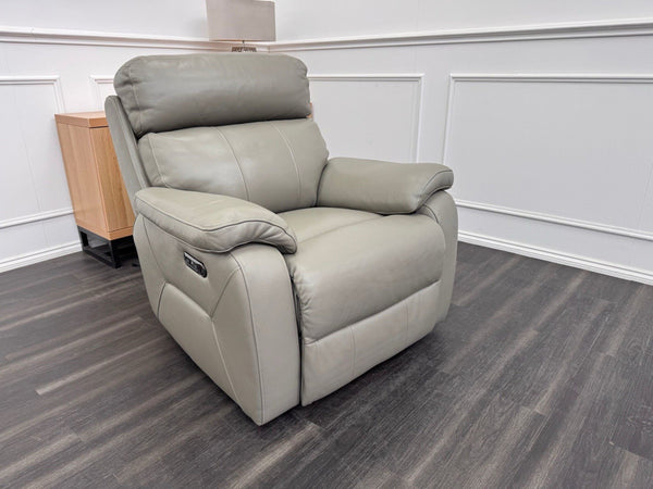LAZYBOY Daytona POWER RECLINER ARMCHAIR WITH POWER HEADREST IN Grey Leather16