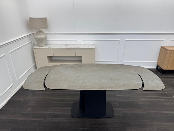 Furniture Village Catalina Large Extendable Dining Table Dark Grey Ceramic Top1