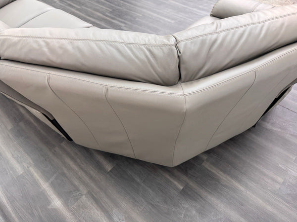 Furniture Village Snug Static L-Shape Corner Sofa In Grey Leather13