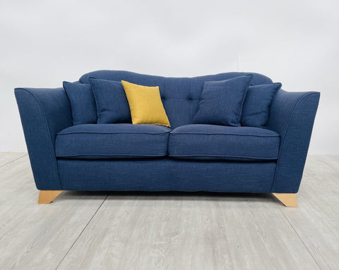 New Sofology Bartelli Navy Blue Fabric 2 Seater Sofa0