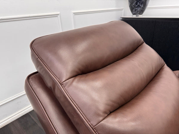 LAZY BOY Anderson Power Recliner Armchair In Brown Leather1