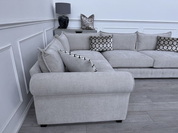 Furniture Village SUMPTUOUS Cream Fabric Corner Sofa 3/CNR/1 RRP £389514