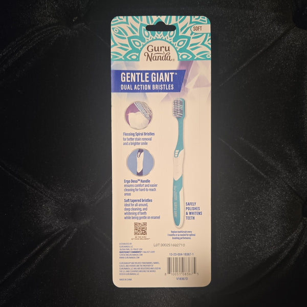 Guru Nanda Gentle Giant Dual Action Spiral Soft Flossing Toothbrushes 4 Pack1