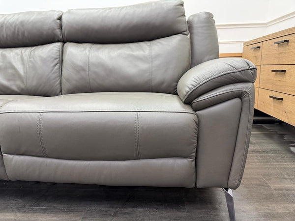 DFS Wren Power Recliner 3+2 Seater Sofa Set In Grey Leather2